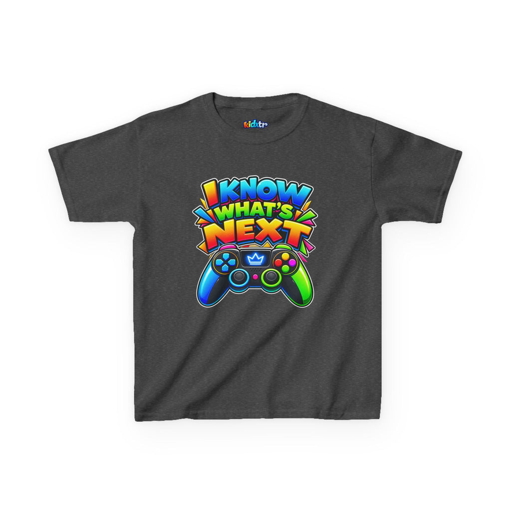 Kidxtr™ Kids Gamer T-Shirt — 'I Know What’s Next' Gaming Graphic Tee