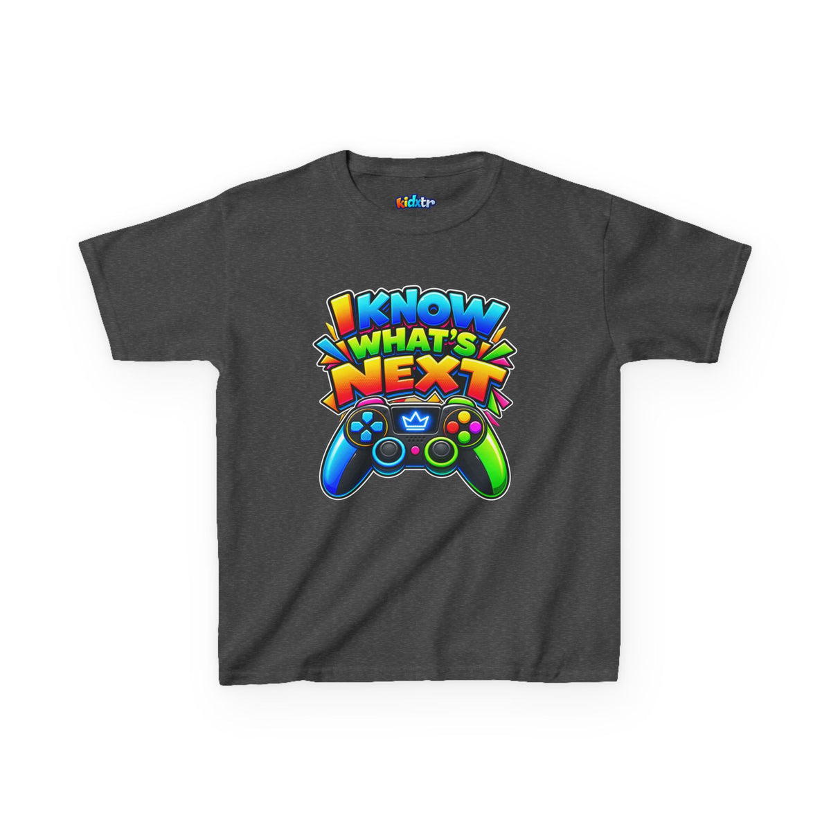 Kidxtr™ Kids Gamer T-Shirt — 'I Know What’s Next' Gaming Graphic Tee