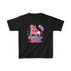 Kids Birthday T-Shirt — 'Rainbow Rollie Birthday Girl' Cute Princess Cake Graphic Tee
