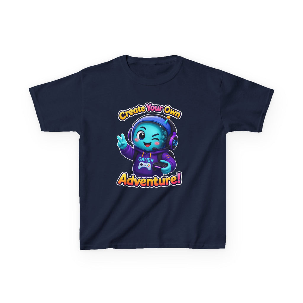 Kids Adventure T-Shirt — 'Create Your Own Adventure' Cute Alien Gamer Graphic Tee