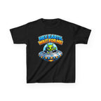Kidxtr™ Kids Space T-Shirt — 'Hey Earth, Wait For Me!' Alien Spaceship Graphic Tee