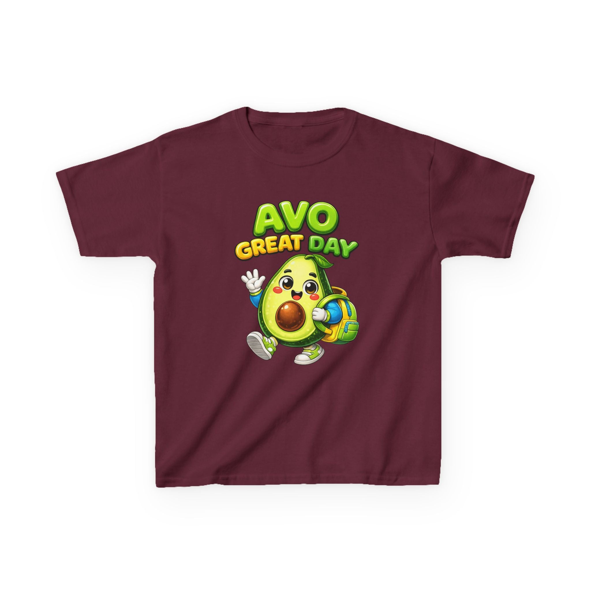 Kids Tee — "Avo Great Day" Cute Avocado Backpacker Shirt