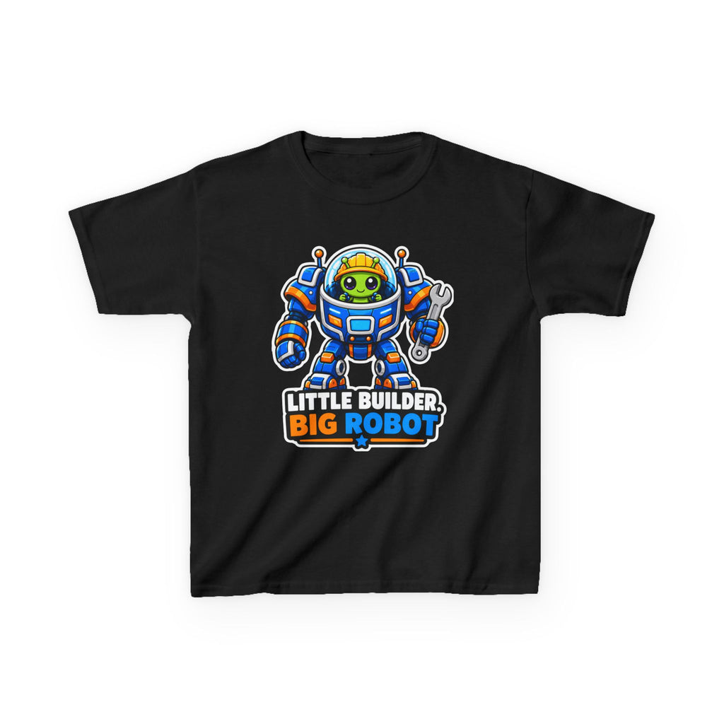 Kids Robot T-Shirt — 'Little Builder, Big Robot' Cute Robot Graphic Tee