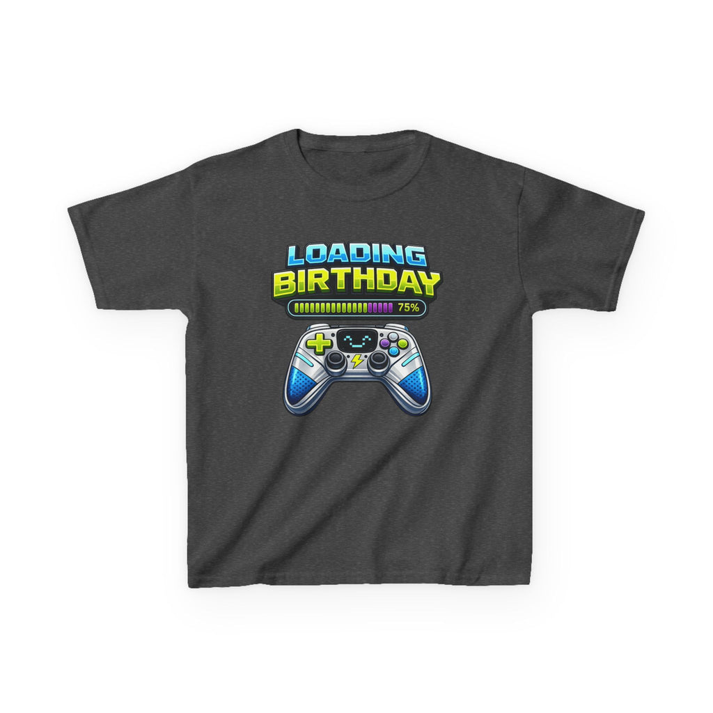 Kids Loading Birthday T-Shirt — 'Loading Birthday' Video Game Controller Graphic Tee