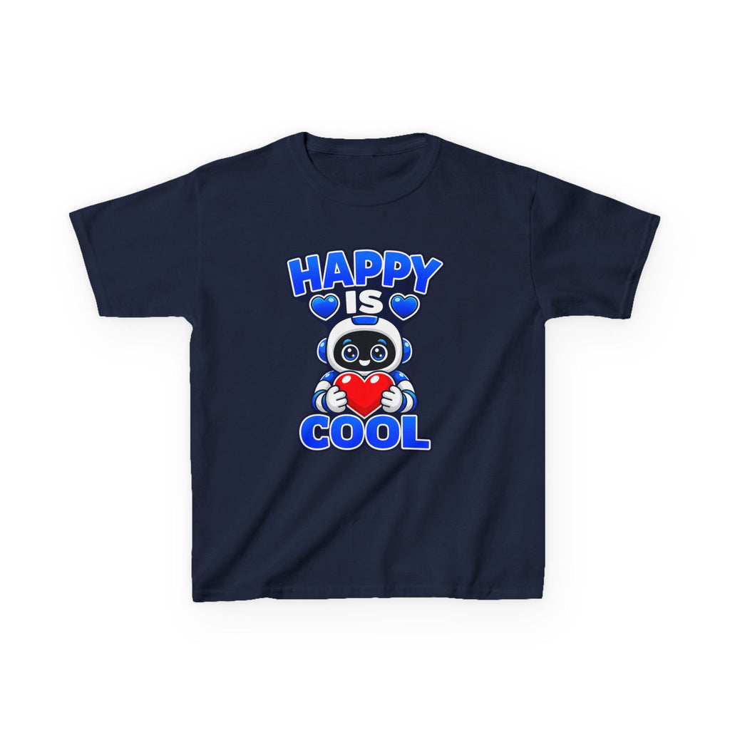 Kids Panda T-Shirt — 'Happy Is Cool' Heart Graphic Tee
