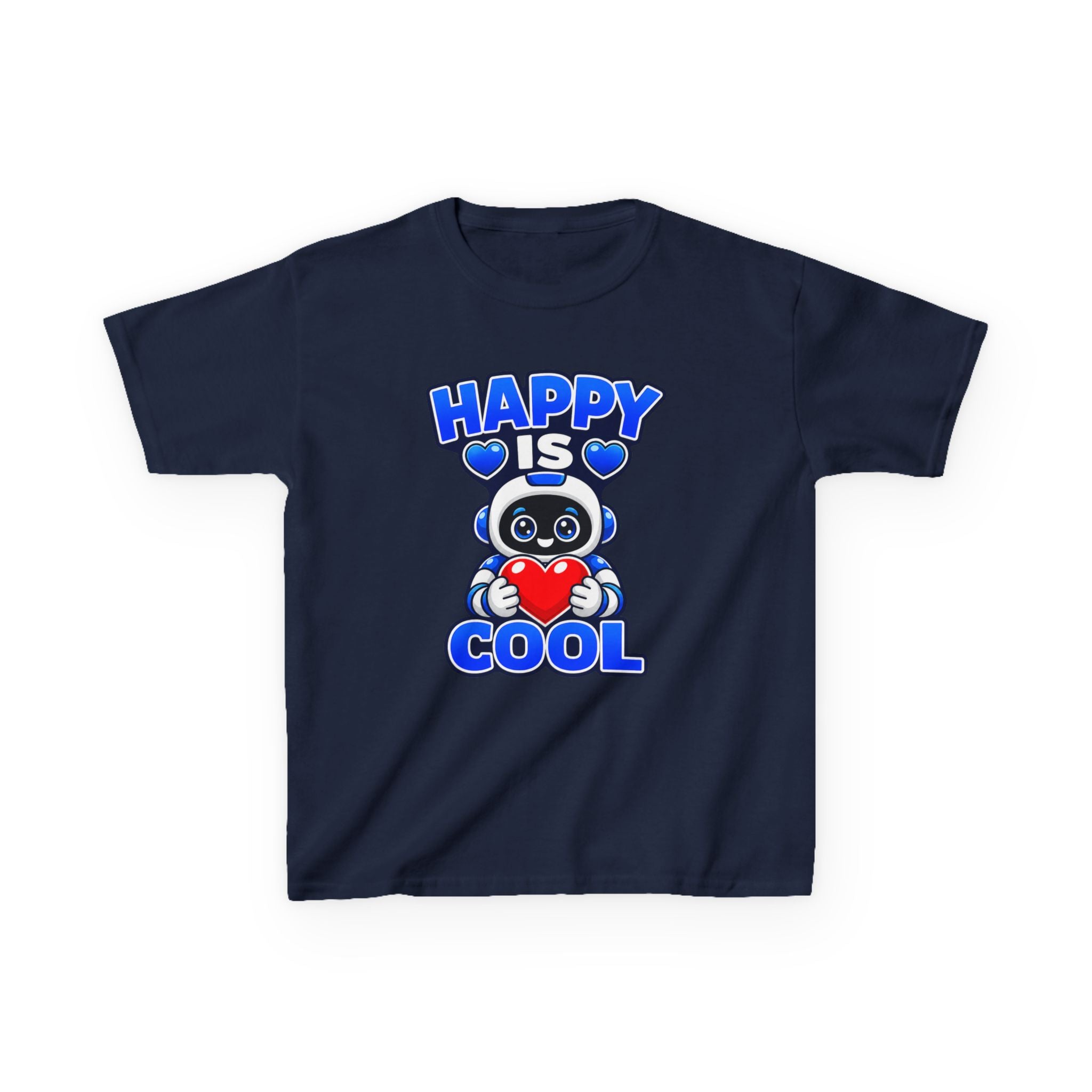 Kids Panda T-Shirt — 'Happy Is Cool' Heart Graphic Tee