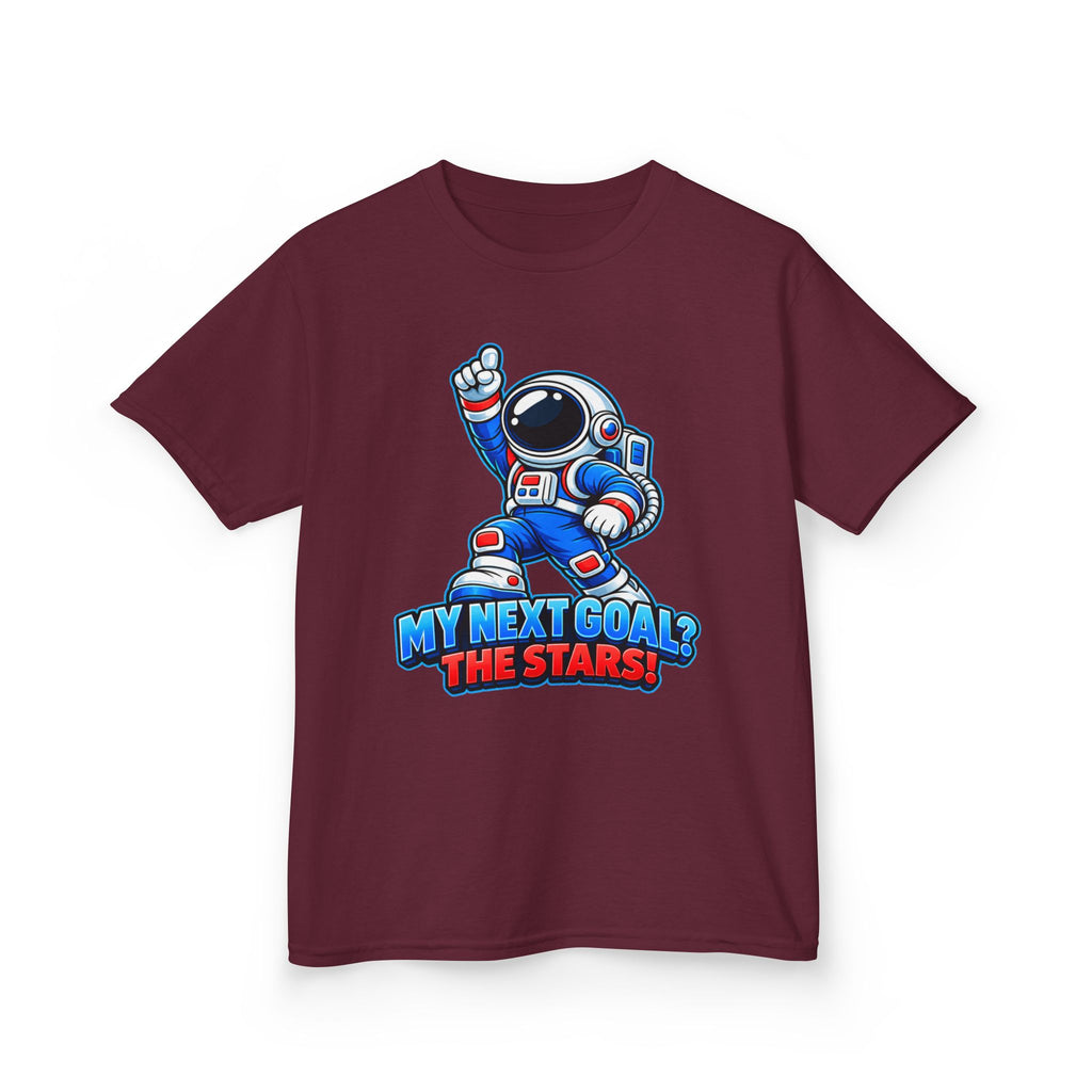 Kidxtr™ Kids Space T-Shirt — 'My Next Goal: The Stars' Astronaut Graphic Tee