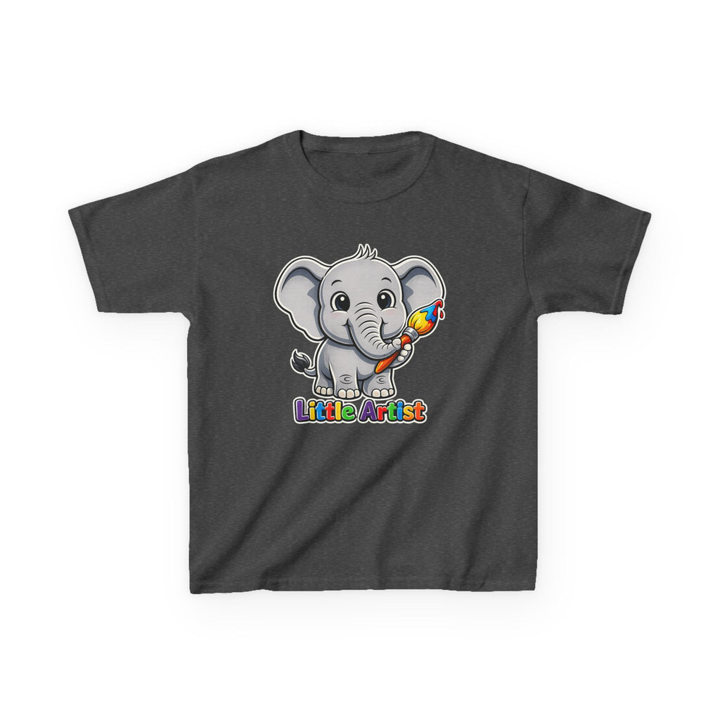 Kids Elephant T-Shirt — 'Little Artist' Art & Painting Cute Elephant Graphic Tee