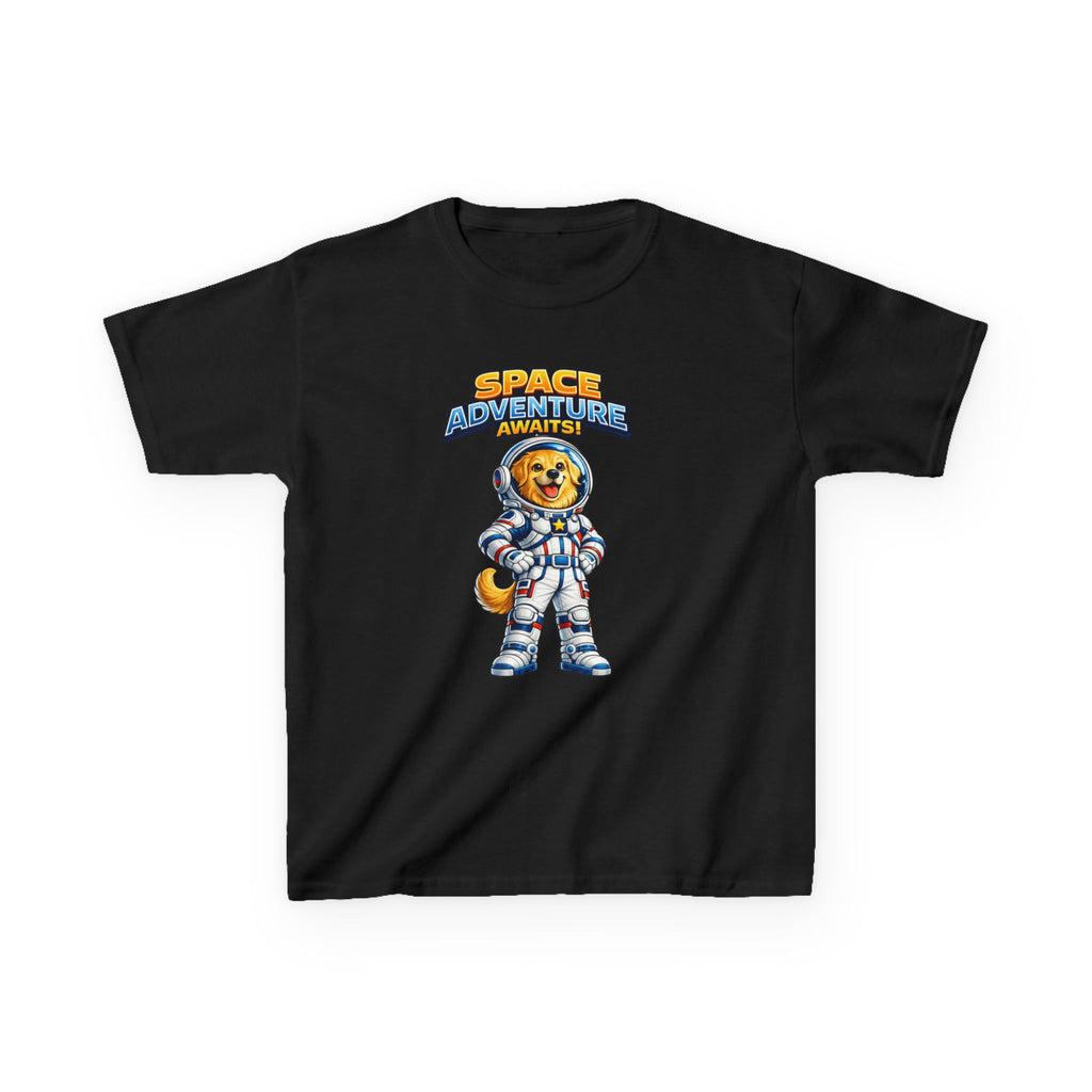 Kids Space Adventure T‑Shirt – Cute Astronaut Dog Graphic Tee