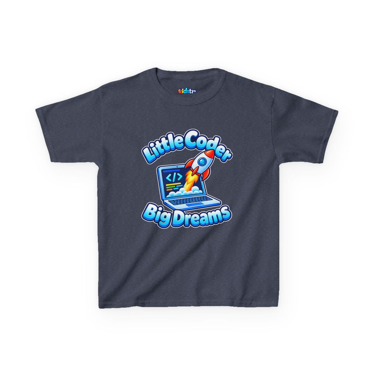 Kidxtr™ Kids Coder T-Shirt — 'Little Coder, Big Dreams' Tech Graphic Tee