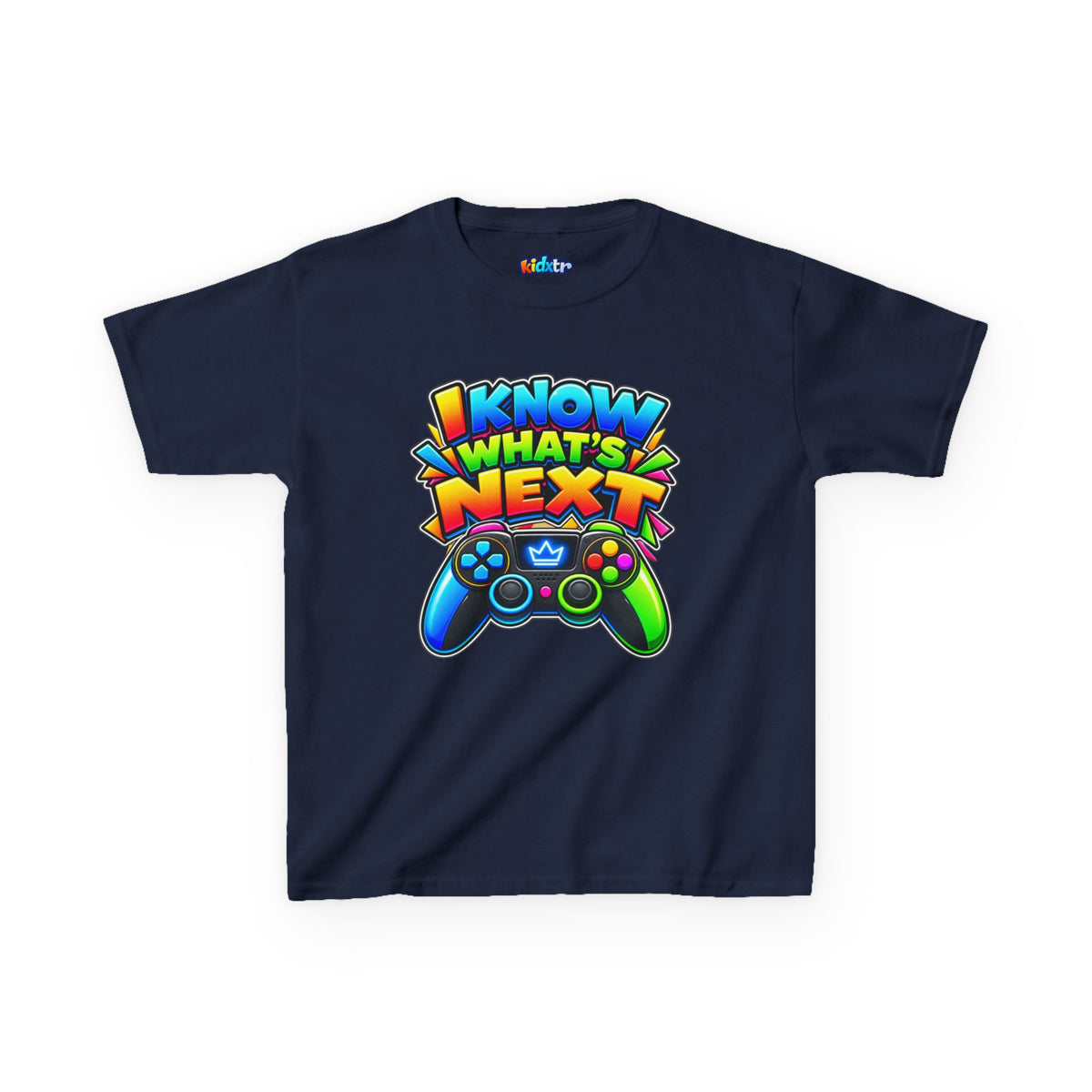 Kidxtr™ Kids Gamer T-Shirt — 'I Know What’s Next' Gaming Graphic Tee