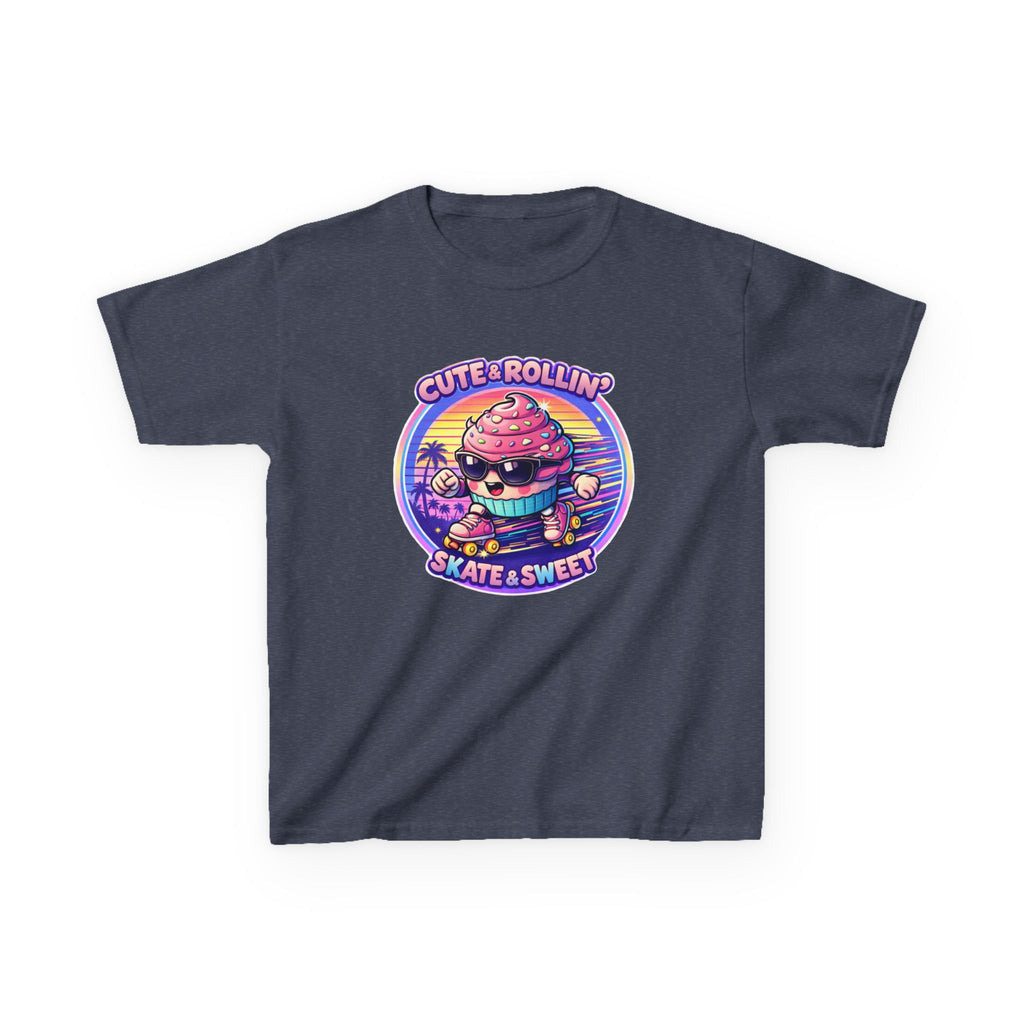 Kids Cupcake T-Shirt — 'Sweet Moves' Skateboarding Cupcake Graphic Tee