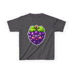 Kids Grape T-Shirt — 'Grape Vibes' Cute Kawaii Happy Grape Cartoon Graphic Tee