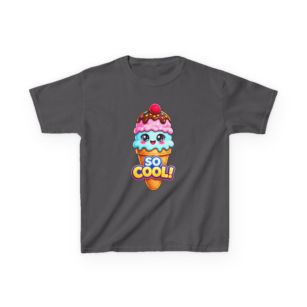 Kids Ice Cream T-Shirt — 'So Cool!' Kawaii Ice Cream Cone Graphic Tee