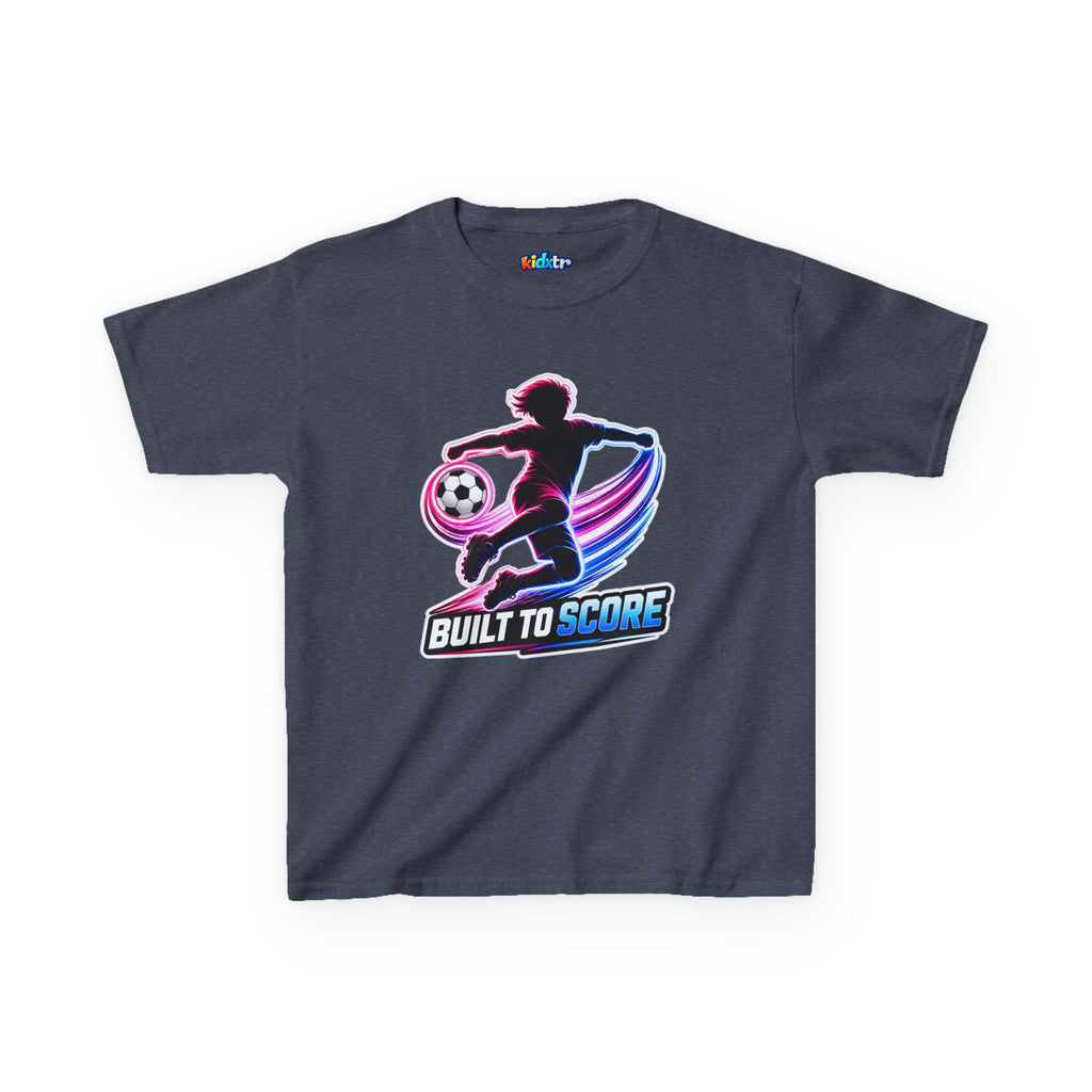 Kidxtr™ Kids Soccer T-Shirt — 'Built to Score' Soccer Graphic Tee