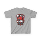 Kids Gamer T-Shirt — 'Level 4 Elite' Gamer Badge Graphic Tee