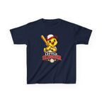 Kids Baseball T-Shirt — 'Little Slugger' Cute Baseball Chick Graphic Tee