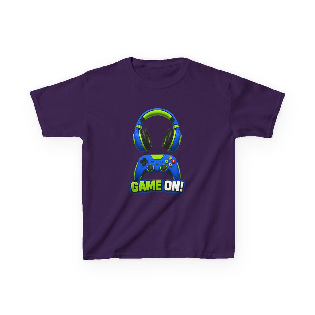 Kids Gamer T-Shirt — 'Game On!' Controller & Headset Gaming Graphic Tee
