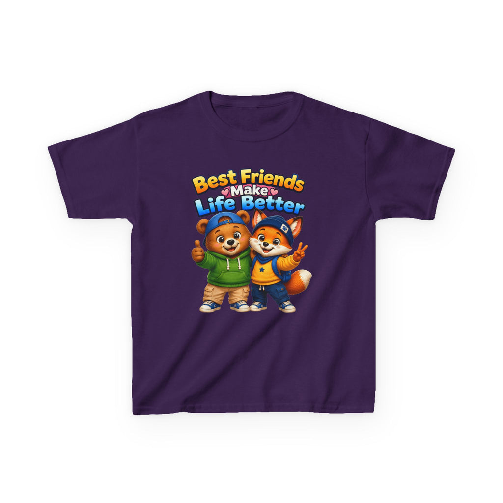 Kids Friendship T-Shirt — 'Best Friends Make Life Better' Cute Animal Friends Graphic Tee
