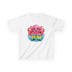 Kids Octopus T-Shirt — 'Dive Into Fun' Pink Octopus Graphic Tee