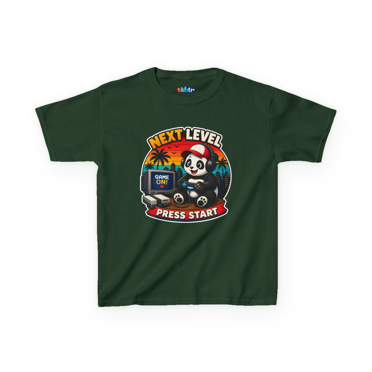 Kidxtr™ Kids Gamer T-Shirt — 'Press Start' Retro Gaming Graphic Tee