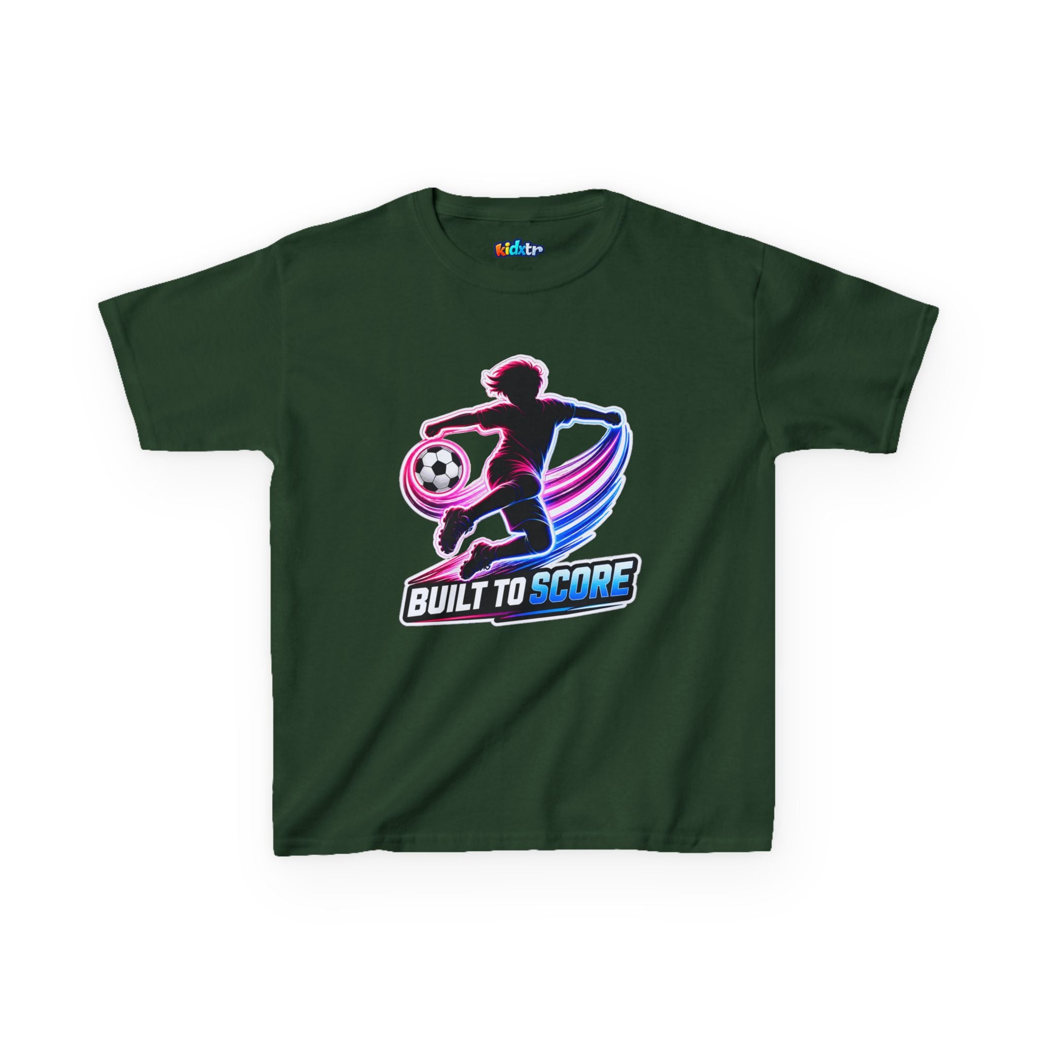 Kidxtr™ Kids Soccer T-Shirt — 'Built to Score' Soccer Graphic Tee