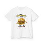 Kids Burger T-Shirt — 'Bun-derful Mood' Skateboard Graphic Tee