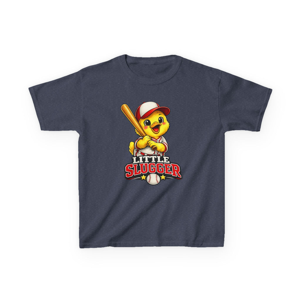Kids Baseball T-Shirt — 'Little Slugger' Cute Baseball Chick Graphic Tee