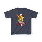 Kids Baseball T-Shirt — 'Little Slugger' Cute Baseball Chick Graphic Tee