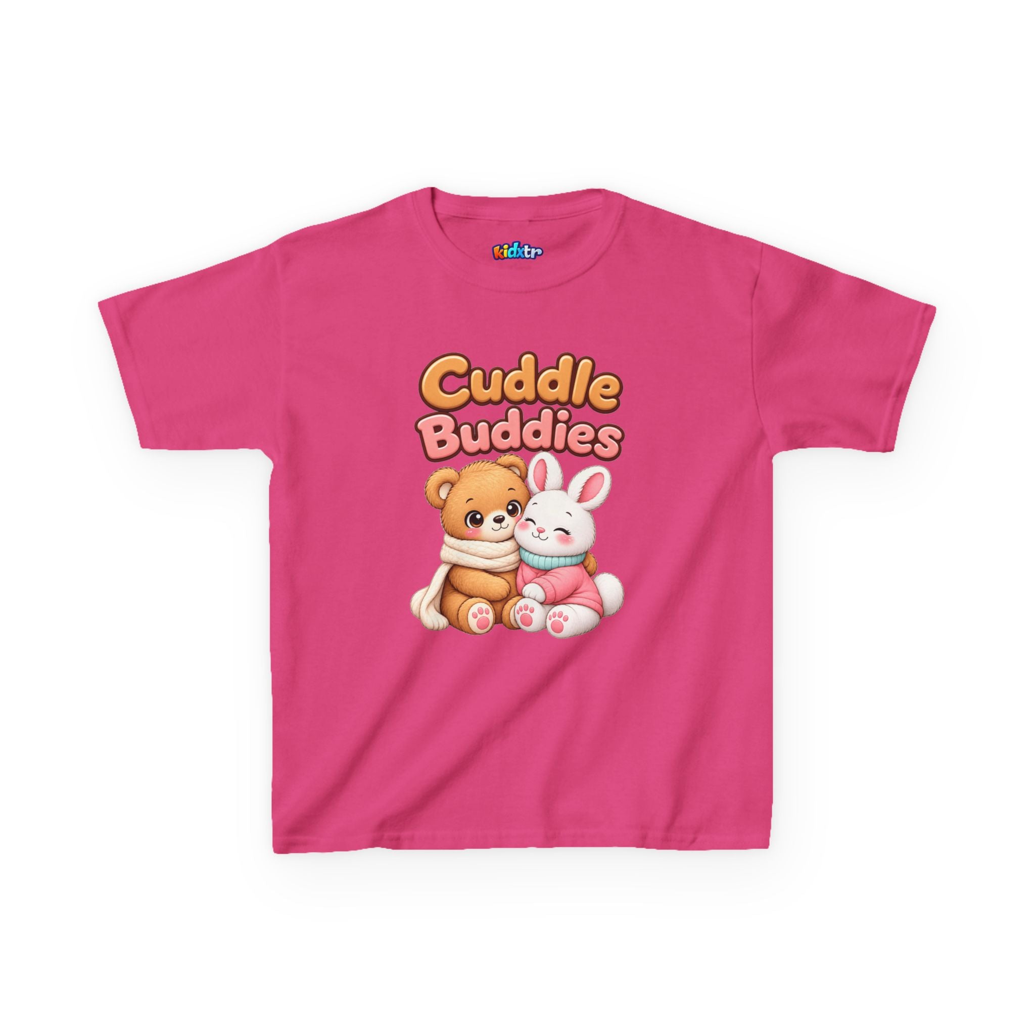 Kidxtr™ Kids Bear & Bunny T-Shirt — 'Cuddle Buddies' Cute Animal Graphic Tee