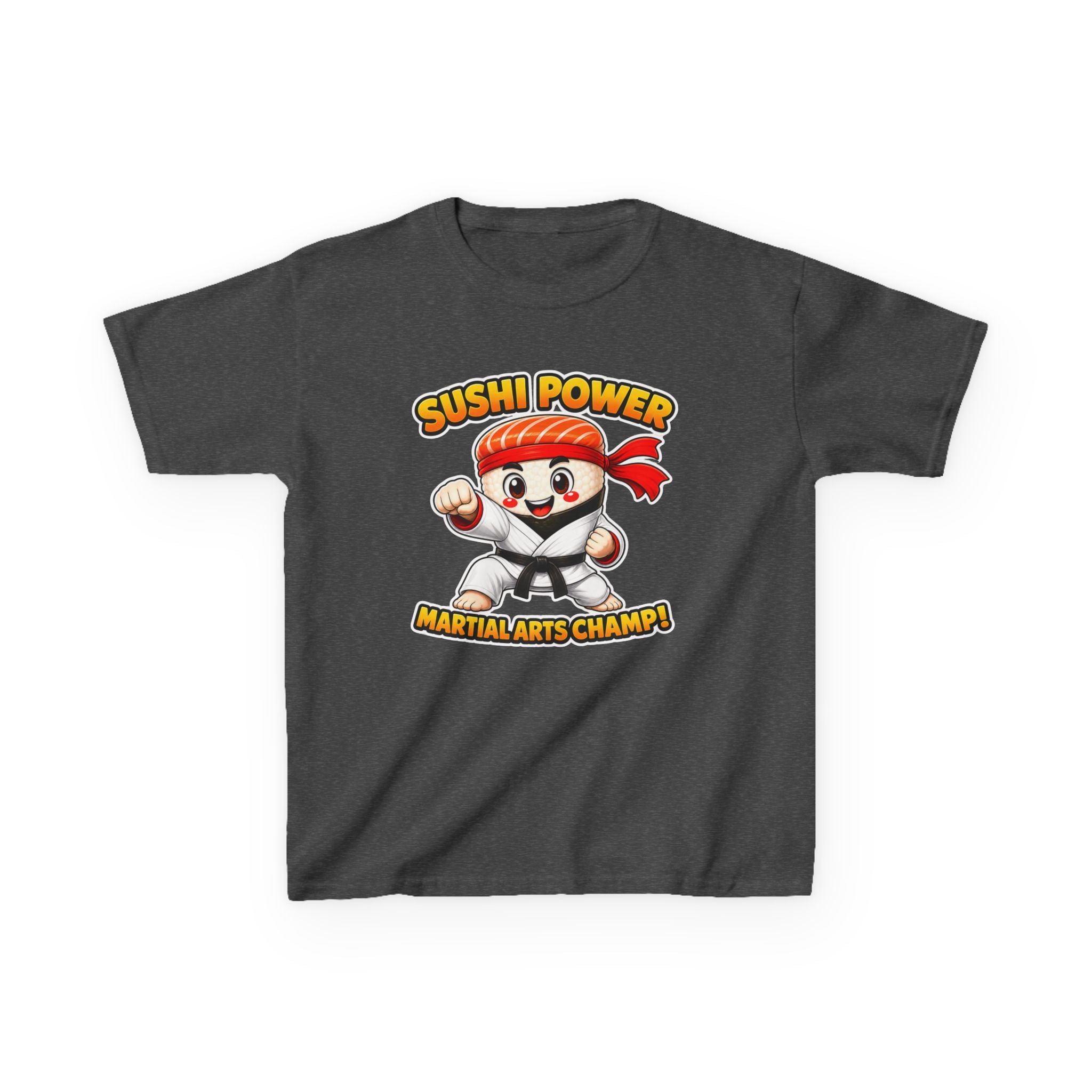 Kids Martial Arts T-Shirt — 'Sushi Power' Karate Champion Graphic Tee