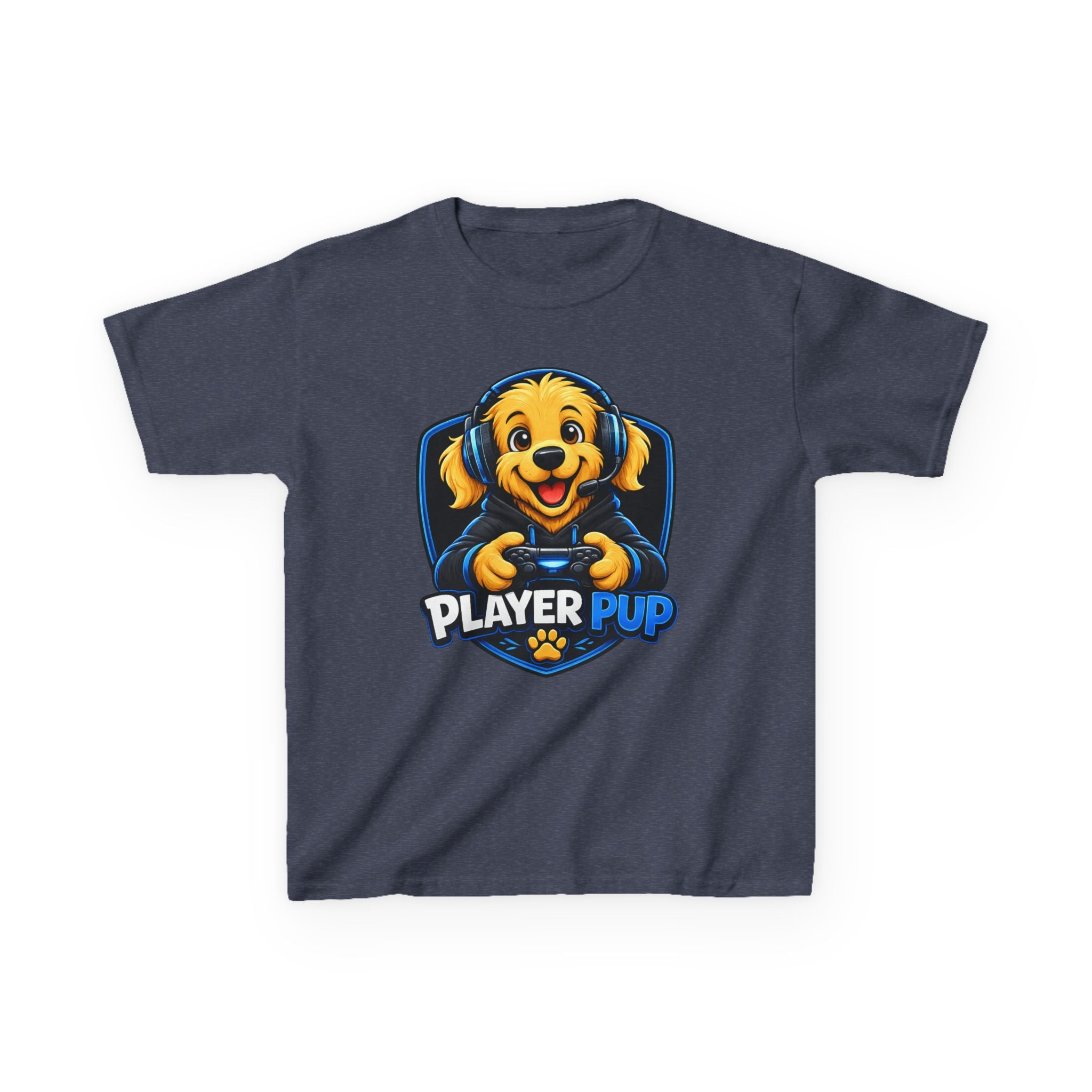 Player Pup Kids T‑Shirt — Cute Gaming Dog Tee for Children
