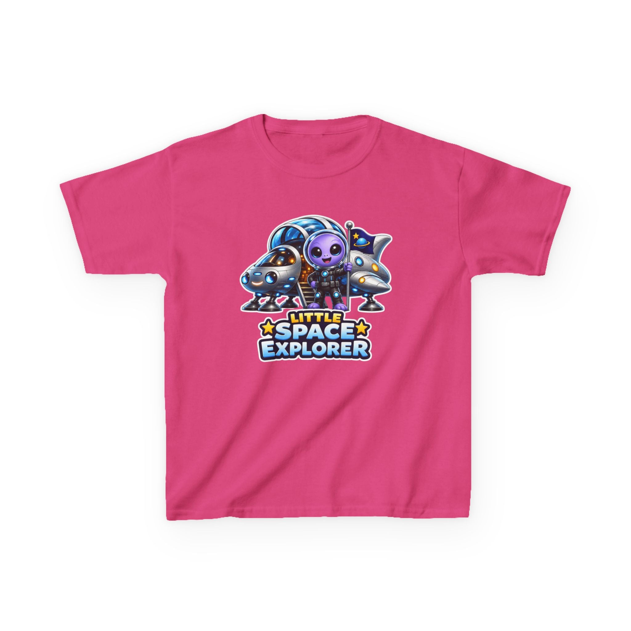Kids Space T-Shirt — 'Little Space Explorer' Alien Rocket Graphic Tee