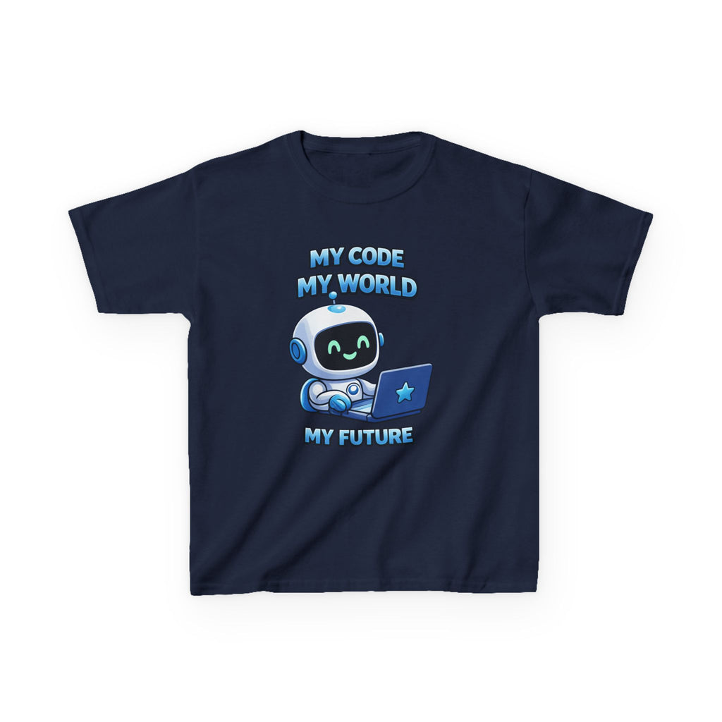 Kids Coding T-Shirt – My Code My World Graphic Tee
