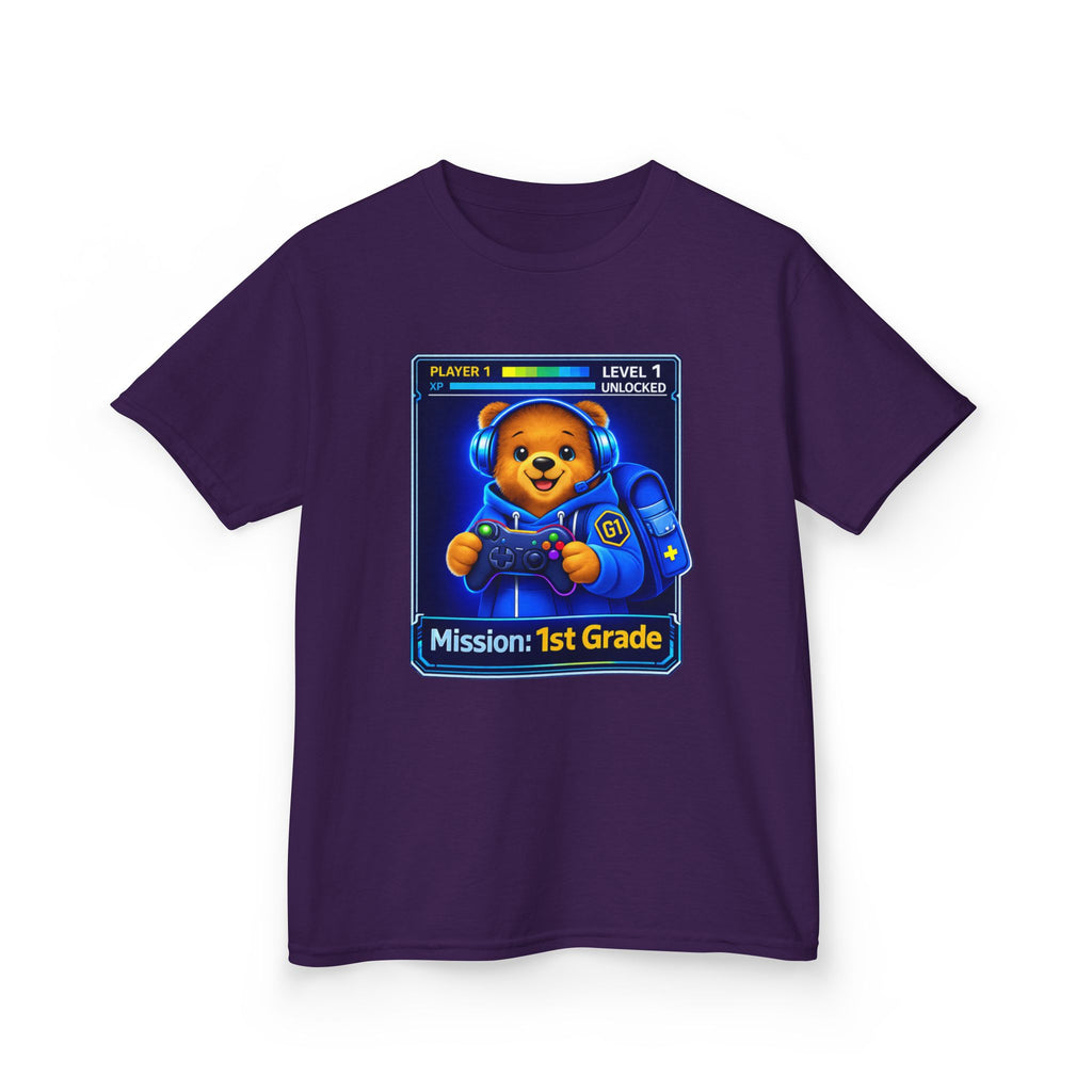 Kids Gaming T-Shirt — 'Gamer Bear' Bear Gamer Graphic Tee