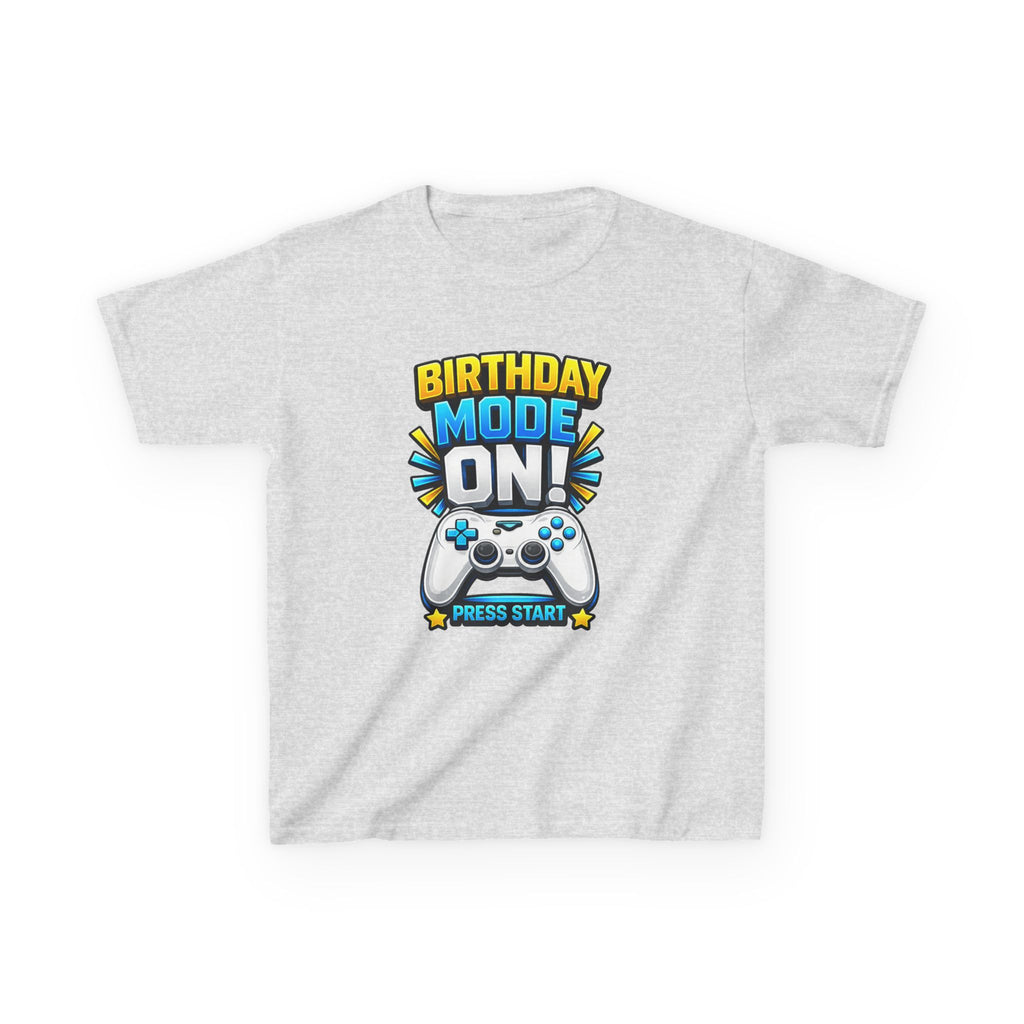 Kids Birthday T-Shirt — 'Birthday Mode On' Gamer Controller Graphic Tee