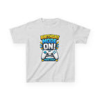 Kids Birthday T-Shirt — 'Birthday Mode On' Gamer Controller Graphic Tee