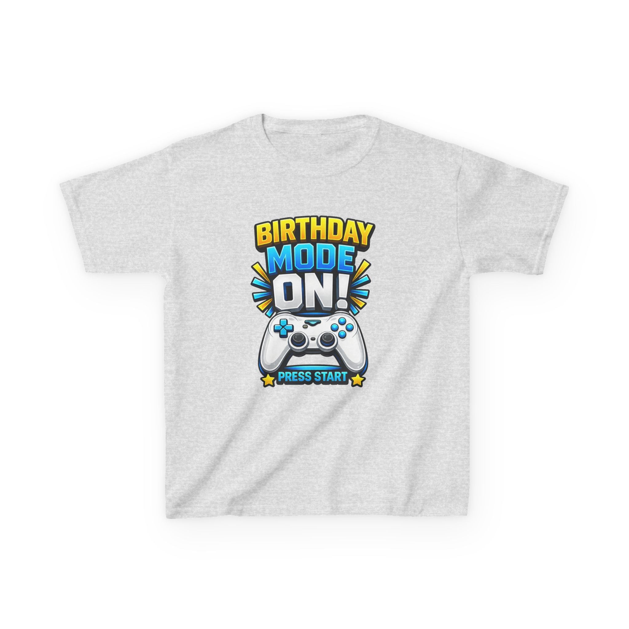 Kids Birthday T-Shirt — 'Birthday Mode On' Gamer Controller Graphic Tee
