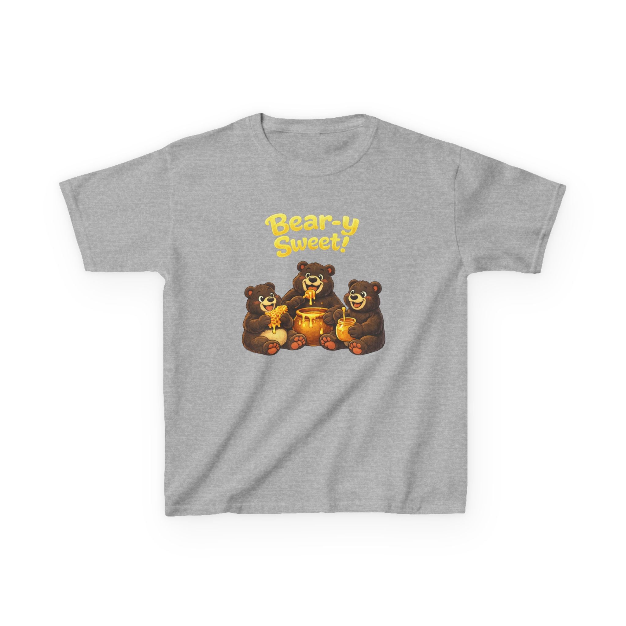 Kids Bear T-Shirt — 'Bear-y Sweet' Honey Bear Graphic Tee