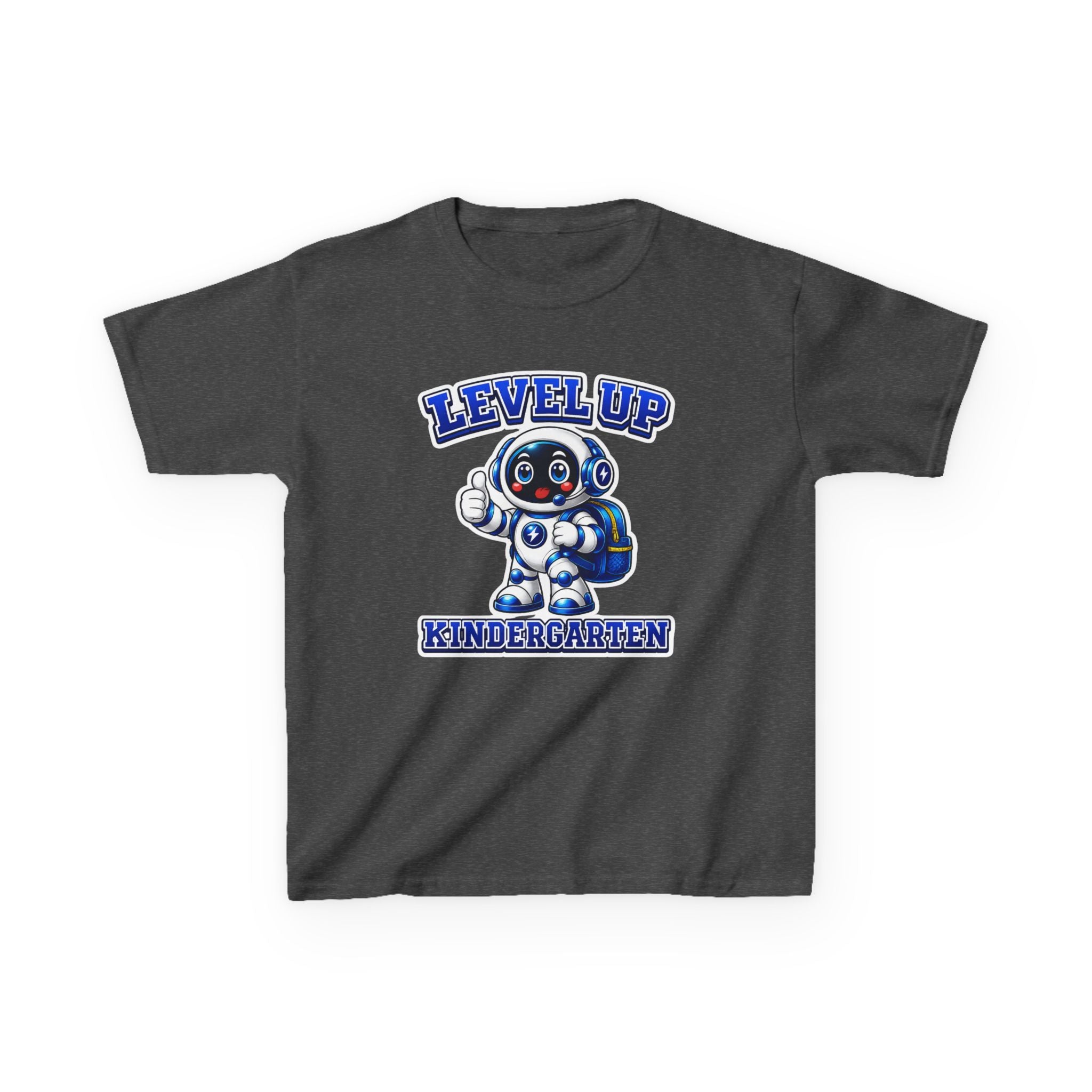 Kids Level Up Kindergarten T-Shirt — 'Level Up Kindergarten' Robot First Day Graphic Tee