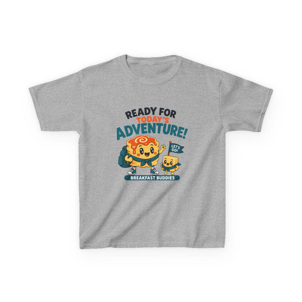 Kids Breakfast T-Shirt — 'Ready for Today’s Adventure!' Pancake Graphic Tee