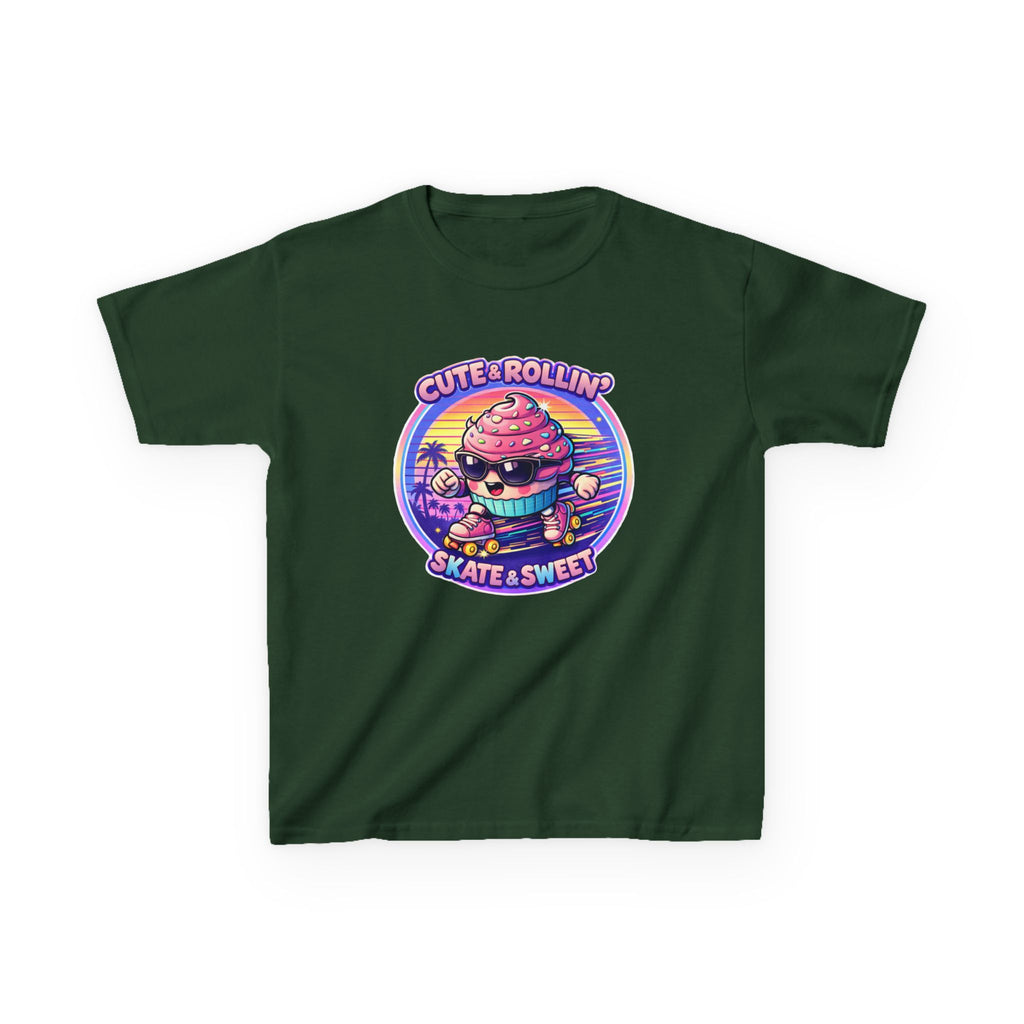 Kids Cupcake T-Shirt — 'Sweet Moves' Skateboarding Cupcake Graphic Tee