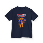 Kids Patriotic T-Shirt — 'Freedom Looks Good on Me' USA Dog Graphic Tee