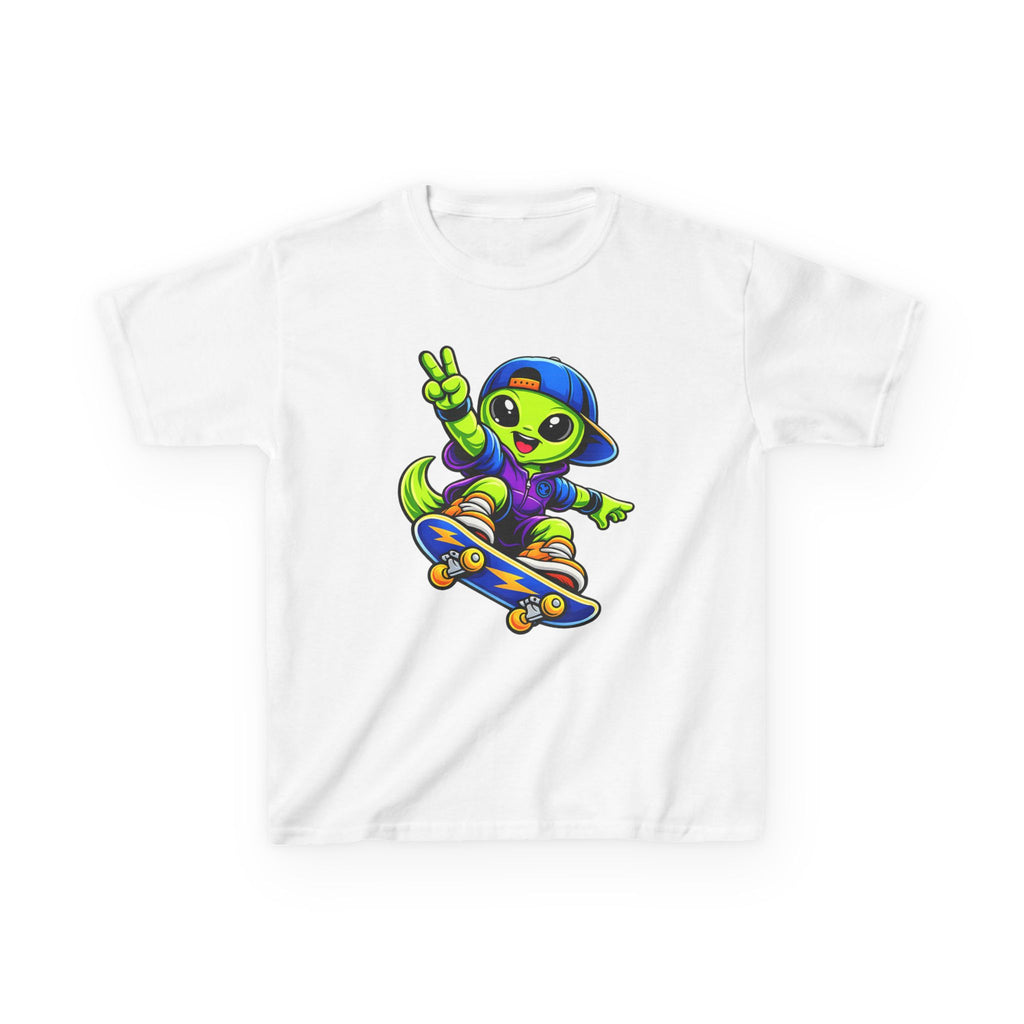 Kids Alien T-Shirt — 'Skate or Alien' Skateboard Graphic Tee