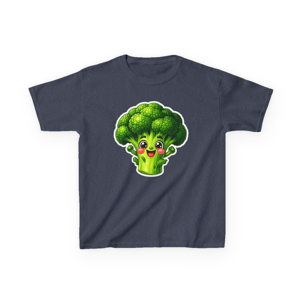 Kids Veggie T-Shirt — 'Eat Your Greens' Cute Smiling Broccoli Graphic Tee