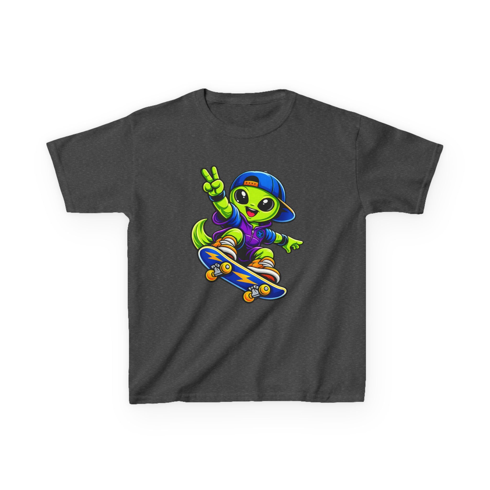 Kids Alien T-Shirt — 'Skate or Alien' Skateboard Graphic Tee