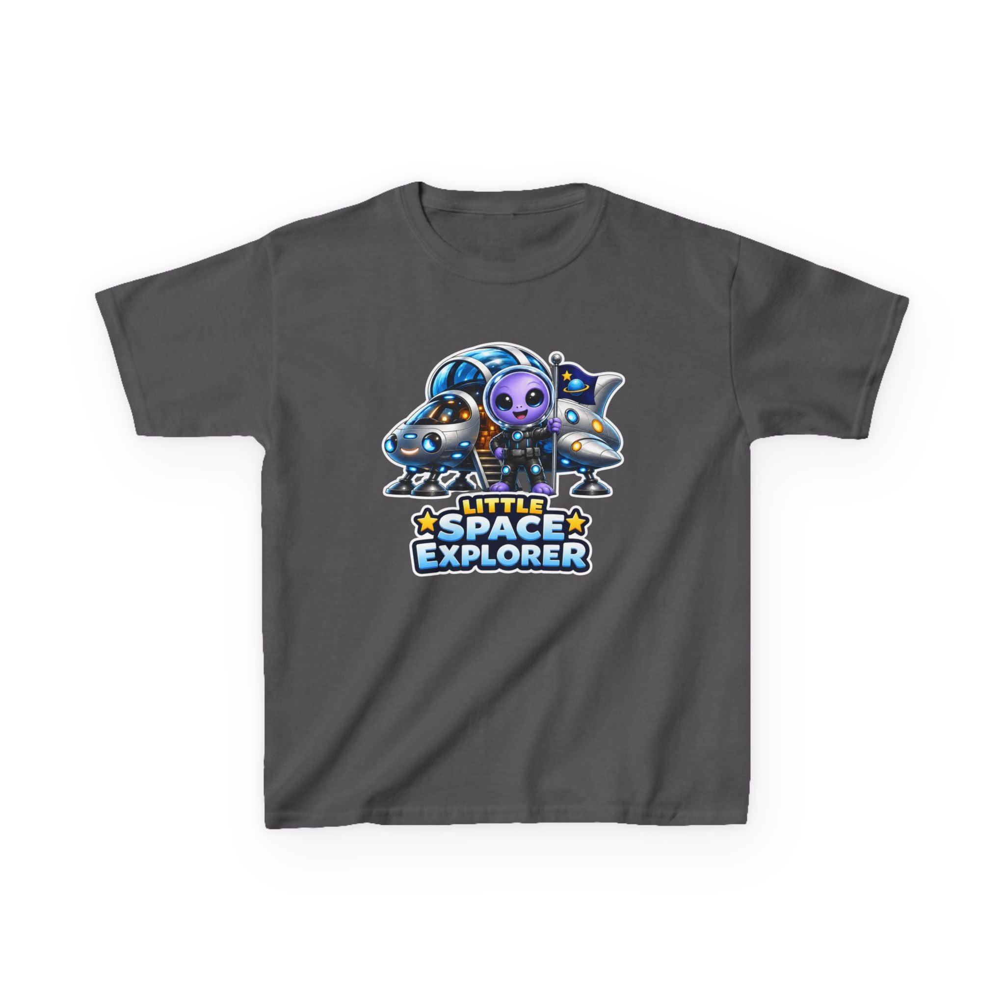 Kids Space T-Shirt — 'Little Space Explorer' Alien Rocket Graphic Tee
