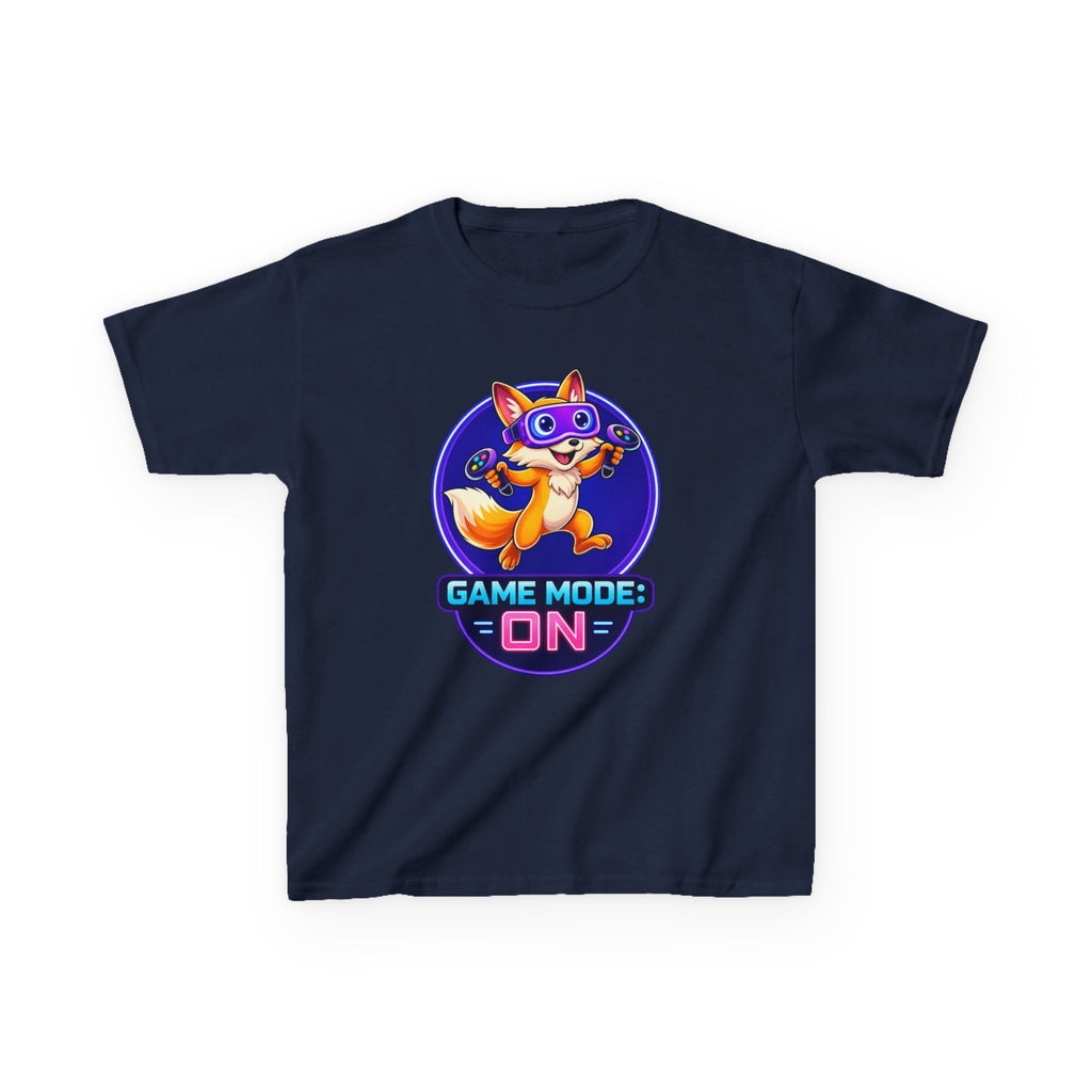 Kids Fox T-Shirt — 'Game Mode: ON' Cute Fox Gamer Graphic Tee