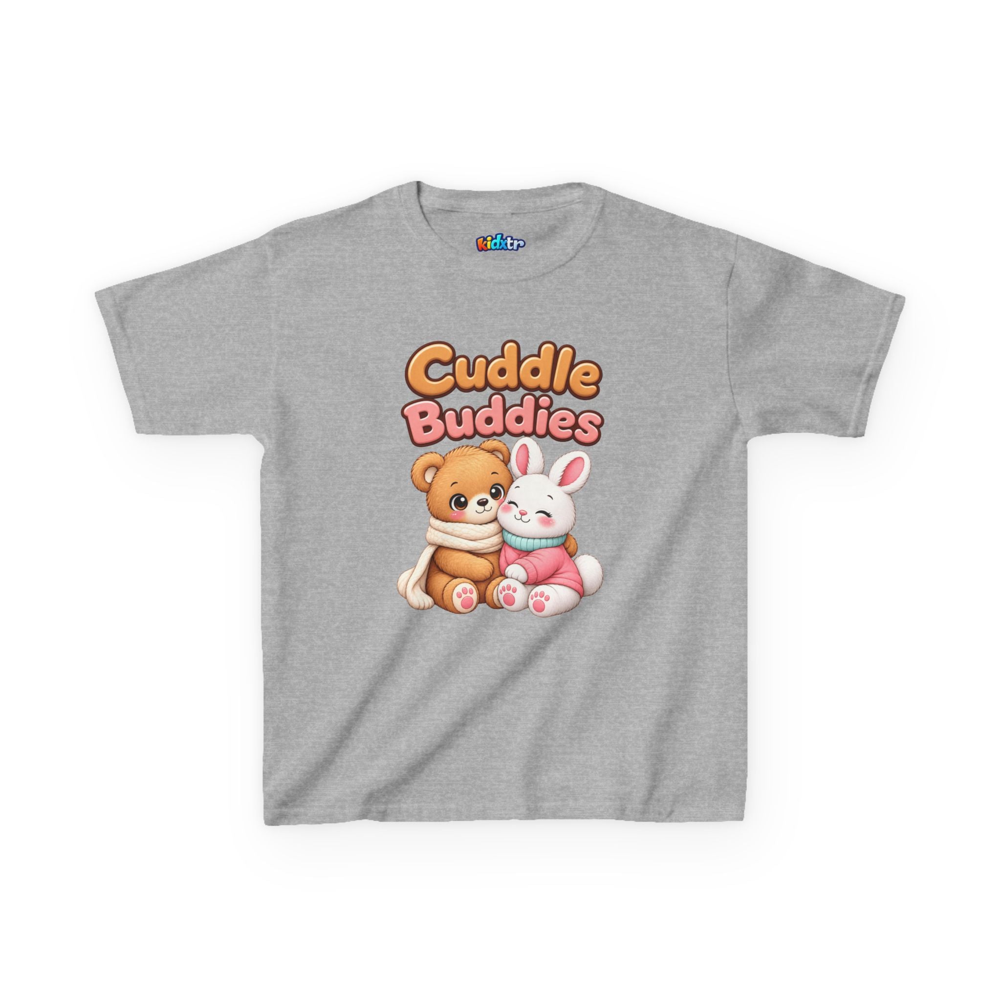 Kidxtr™ Kids Bear & Bunny T-Shirt — 'Cuddle Buddies' Cute Animal Graphic Tee
