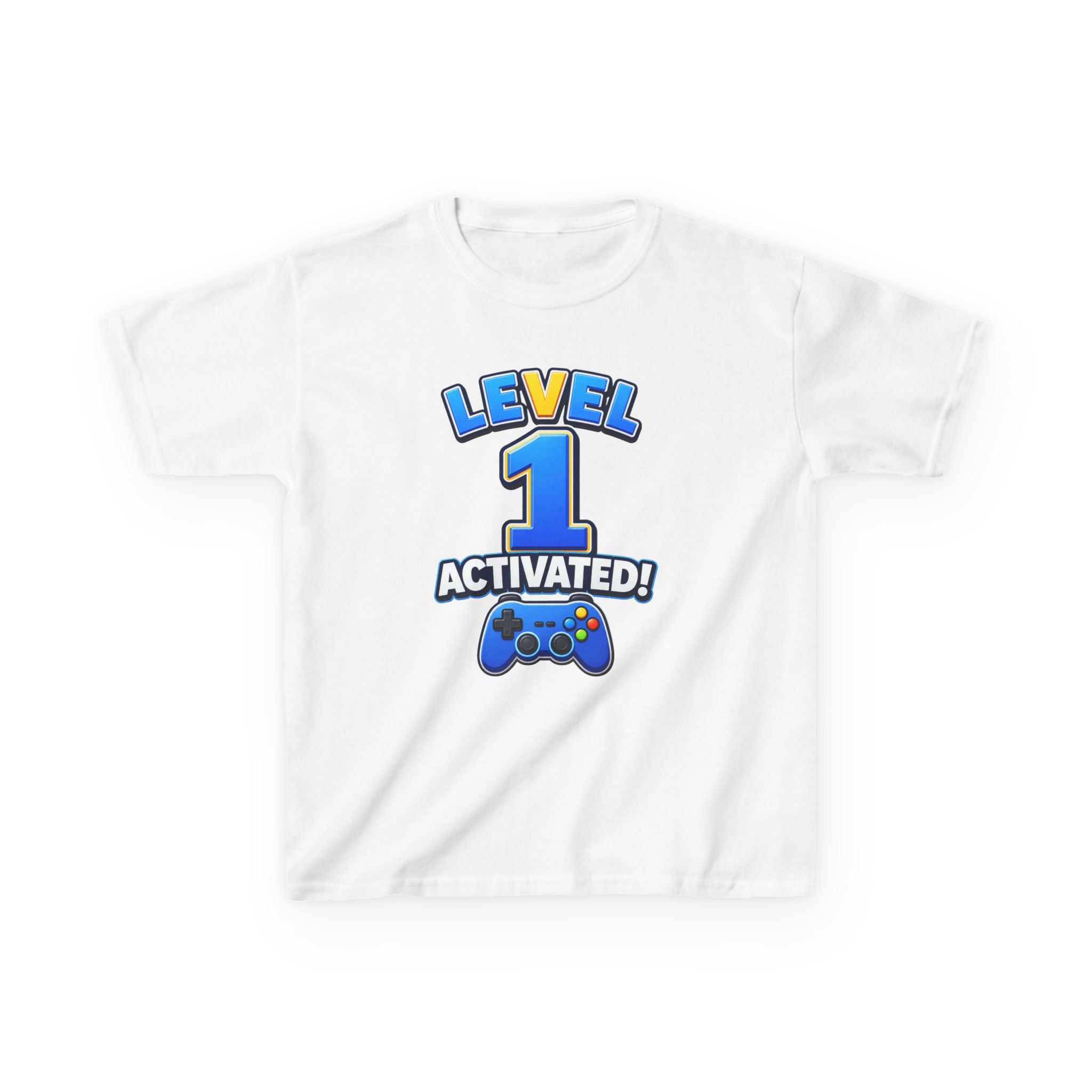 Kids Birthday T-Shirt — 'Level 1 Activated!' Birthday Gaming Graphic Tee